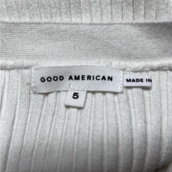 Good American | Ivory Cozy Ribbed Knit Cardigan Sweater, Size 5 - Picture 8 of 9